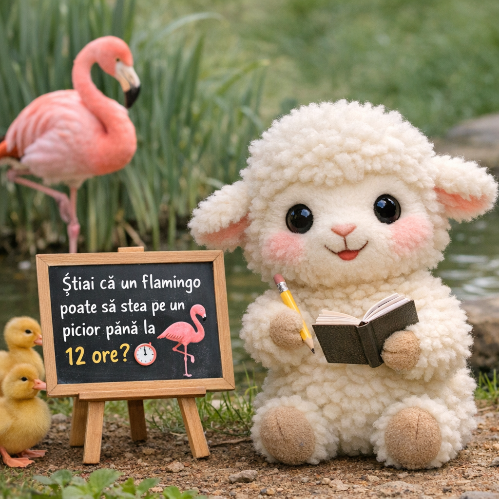 Frisca teaching about flamingos